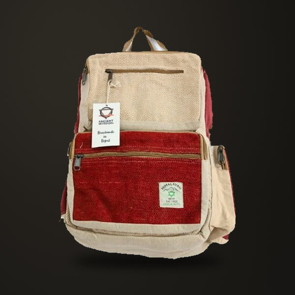 Mochila exclusiva de cáñamo Vino & crema