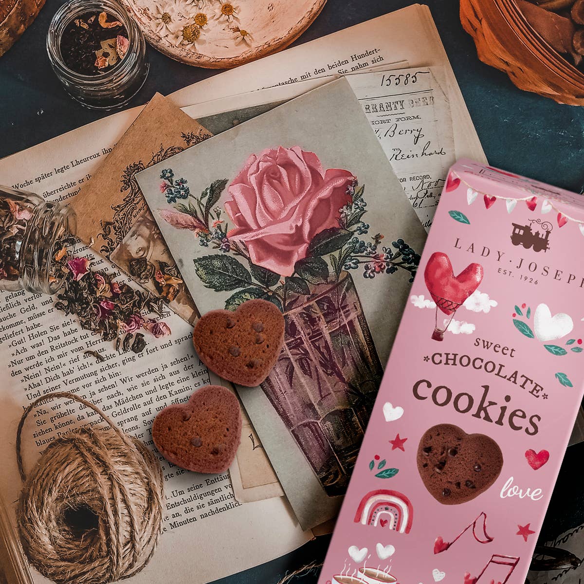 Galletas Love de Cacao en Forma de Corazón