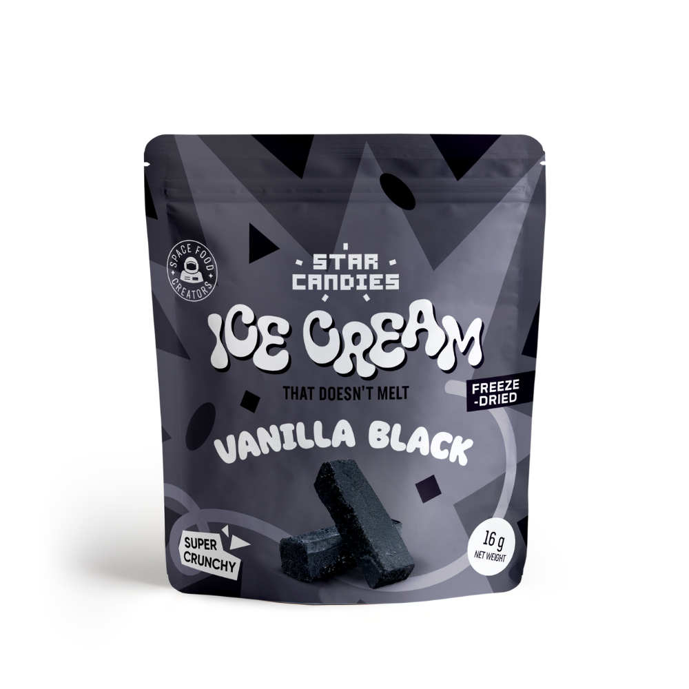 Helado liofilizado de vainilla negra STAR CANDIES · 16 g