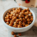 Garbanzos crujientes de tomate y albahaca
