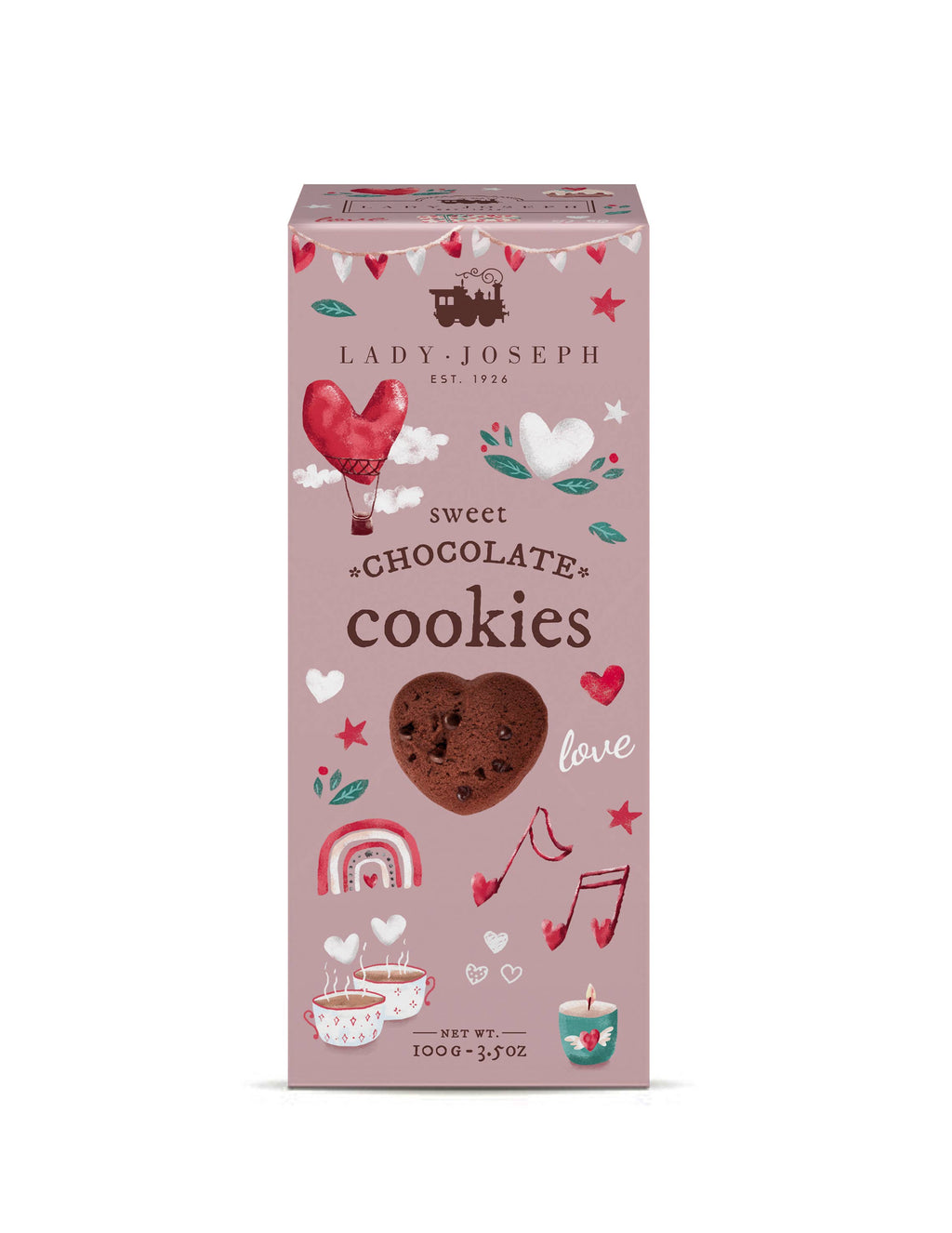 Galletas Love de Cacao en Forma de Corazón