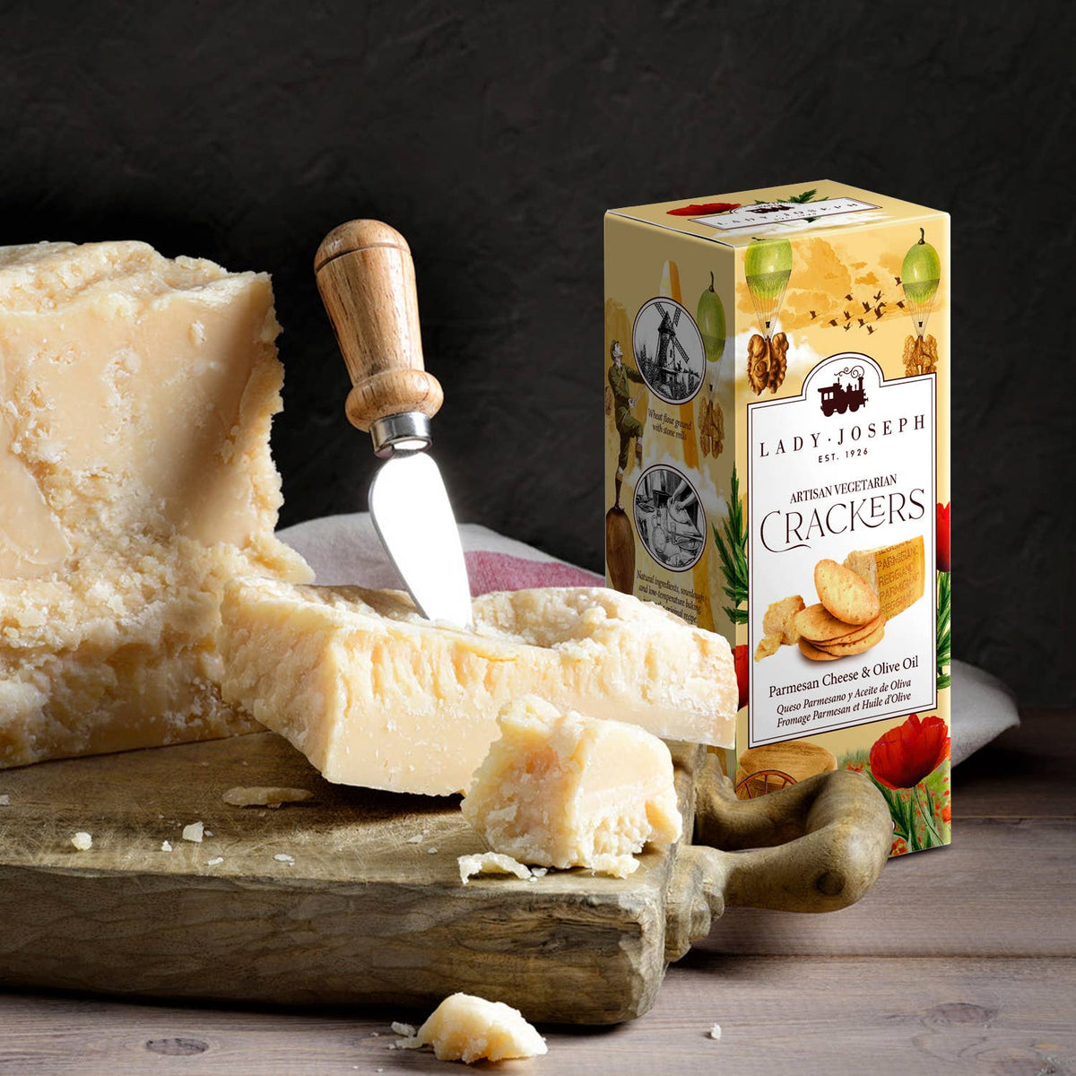 Crackers de parmesano y aceite de oliva