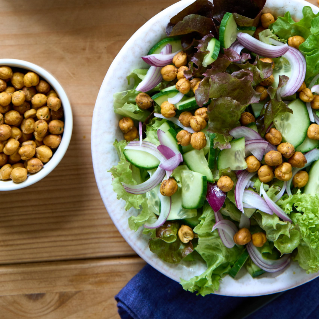 Garbanzos crujientes de sal y pimienta