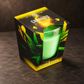 Candle with citronella and cannabis scent