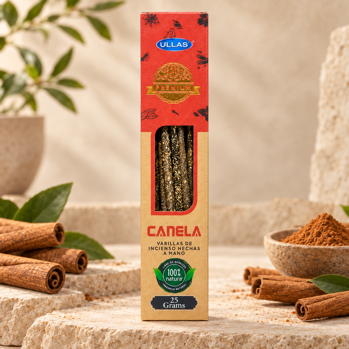 Incienso natural Canela Ullas · 25 g