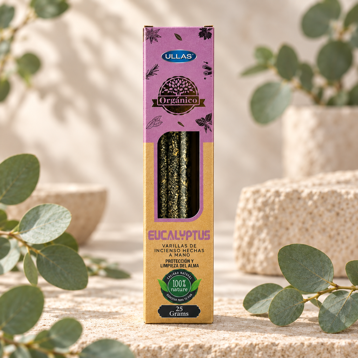 Incienso natural Eucalipto Ullas · 25 g