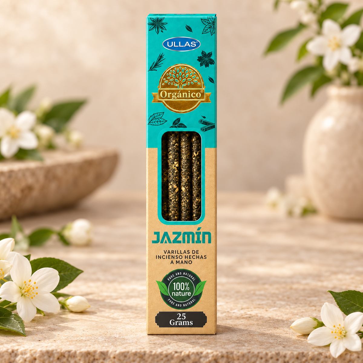 Incienso natural Jazmín Ullas · 25 g