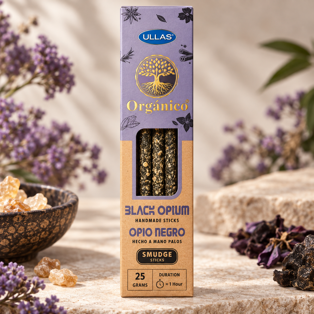 Incienso natural Black Opium Ullas · 25 g