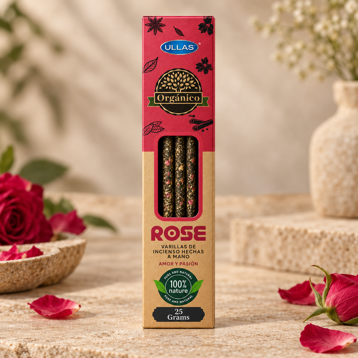 Incienso natural Rosa Ullas · 25 g
