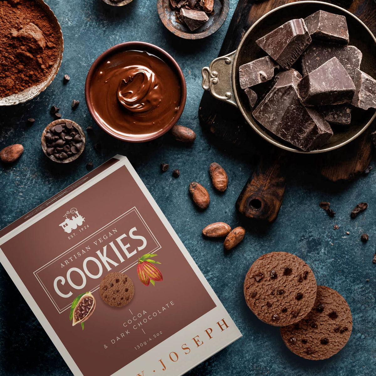 Galletas de Cacao & Chocolate Negro