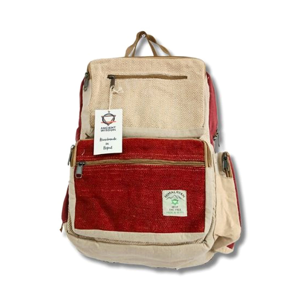 Mochila exclusiva de cáñamo Vino & crema