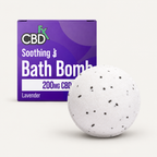 Bomba de baño de lavanda CBDfx · 200 mg CBD — envase del producto
