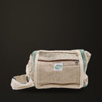 Bolsa mensajero de cáñamo, sobre fondo oscuro Estudio.