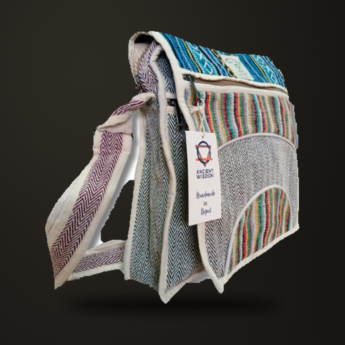 Bolsa para tablet o portátil compacto, sobre fondo oscuro Estudio.