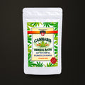 Sales de baño Palacio con aceite de cáñamo, sobre fondo oscuro Estudio.