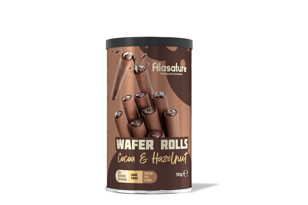Rollitos de Barquillo con Vacao y Avellana