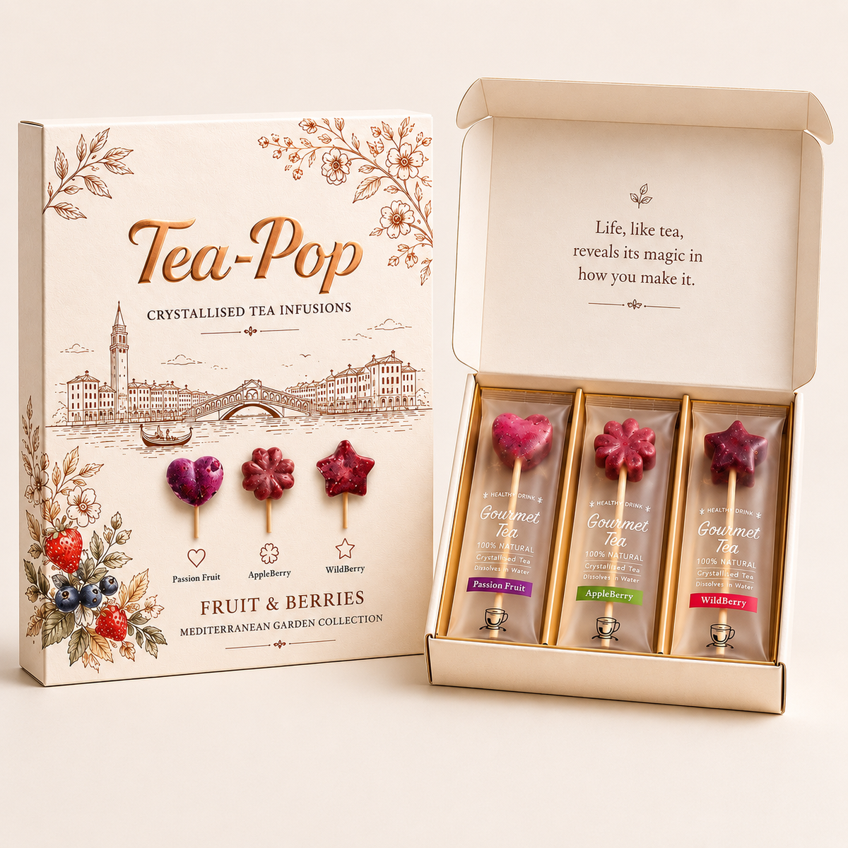 Tea-Pop · Caja Regalo - Infusiones de fruta (6 uds.)