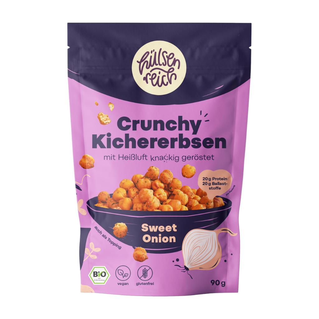 Garbanzos crujientes de cebolla dulce